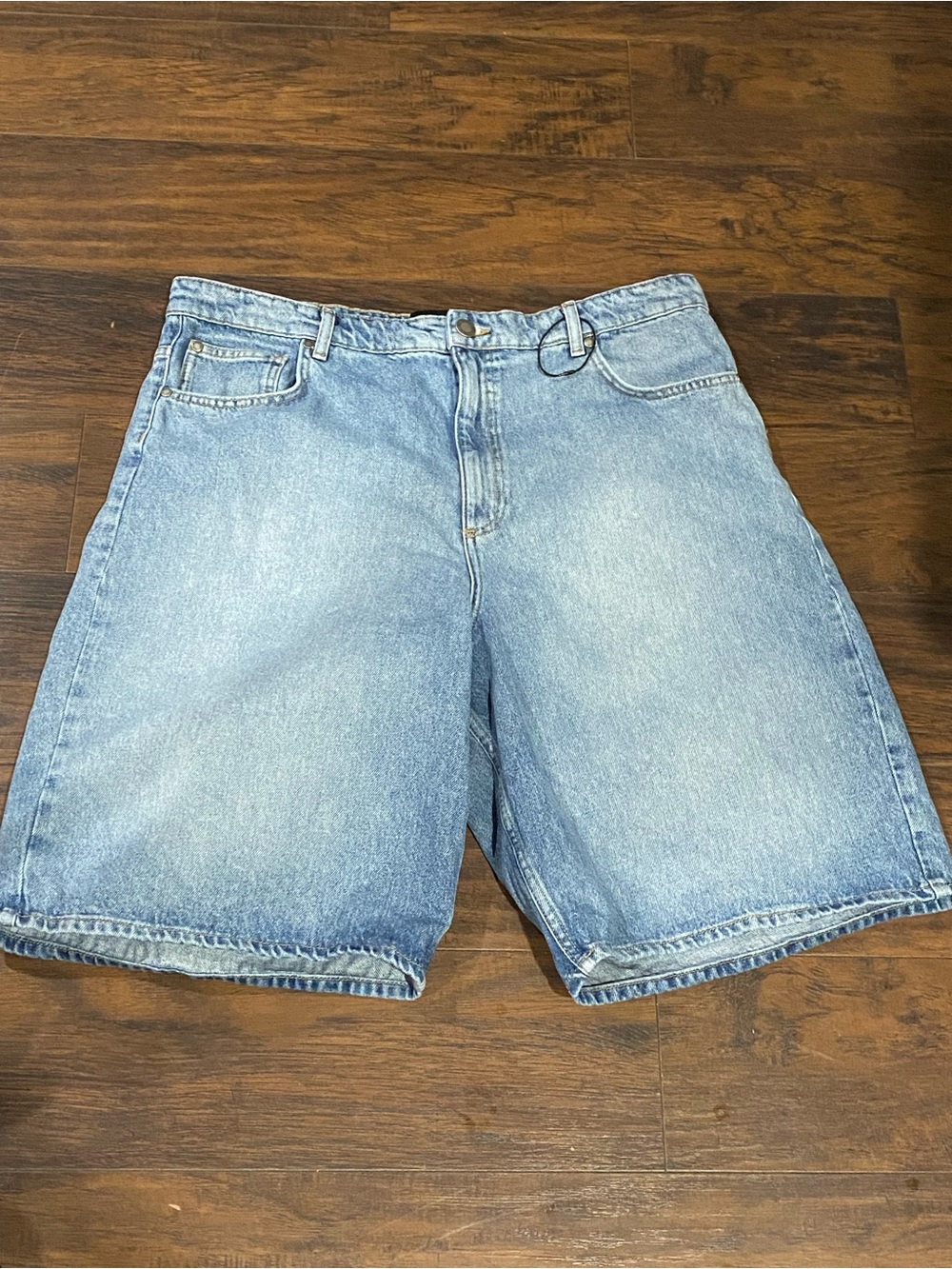 Classic Light Blue Denim Jean Shorts for Men